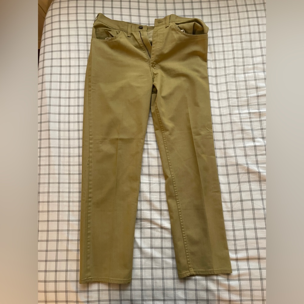 60s Levis Earth Tone Big E Pants B14, Size 32/32